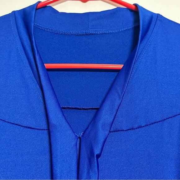 Dance Innovations Royal Blue Performance Dress, Flowy Ruffle Sleeve, NWT size AM - Picture 10 of 15